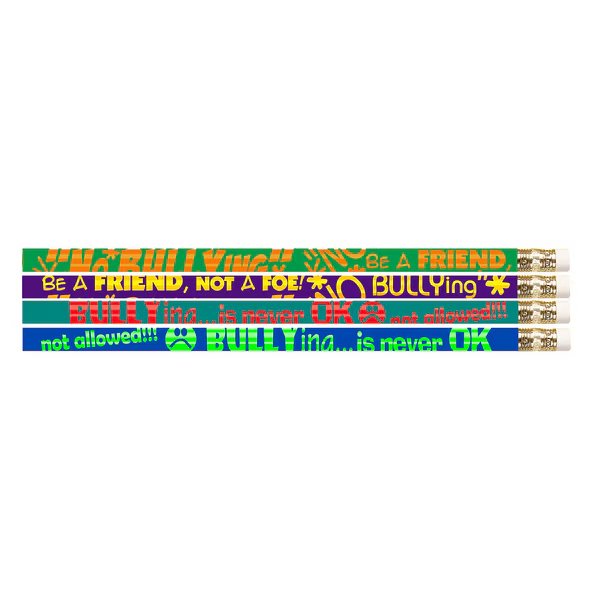 No Bullying Motivational Pencils, PK144, Musgrave Pencil Co, Mfr#: 2508
